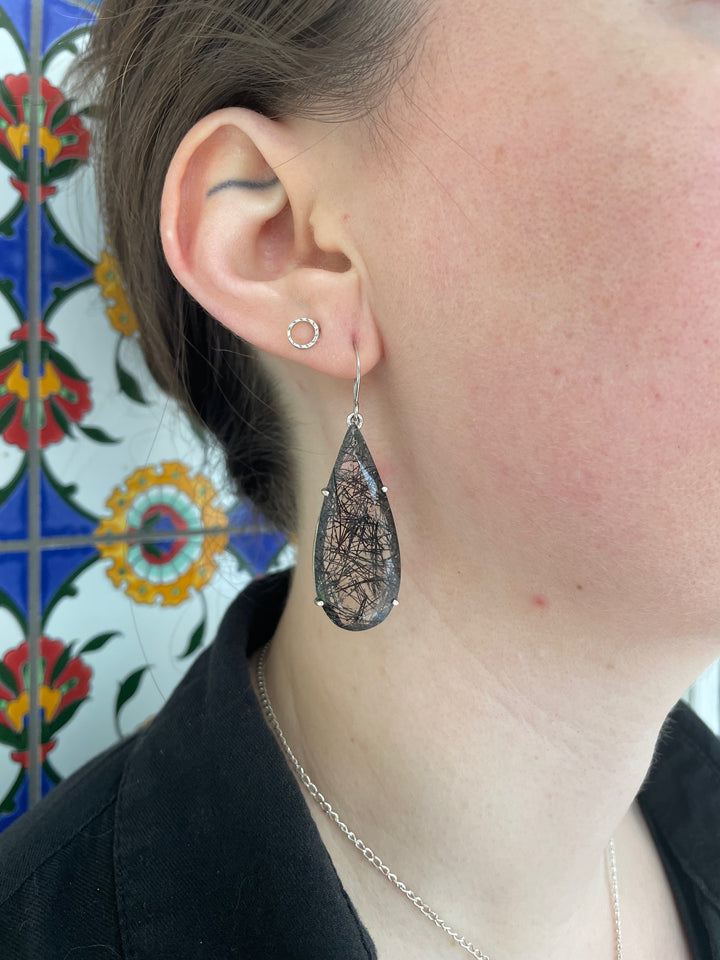 Brazilian Rutilated quartz earrings
