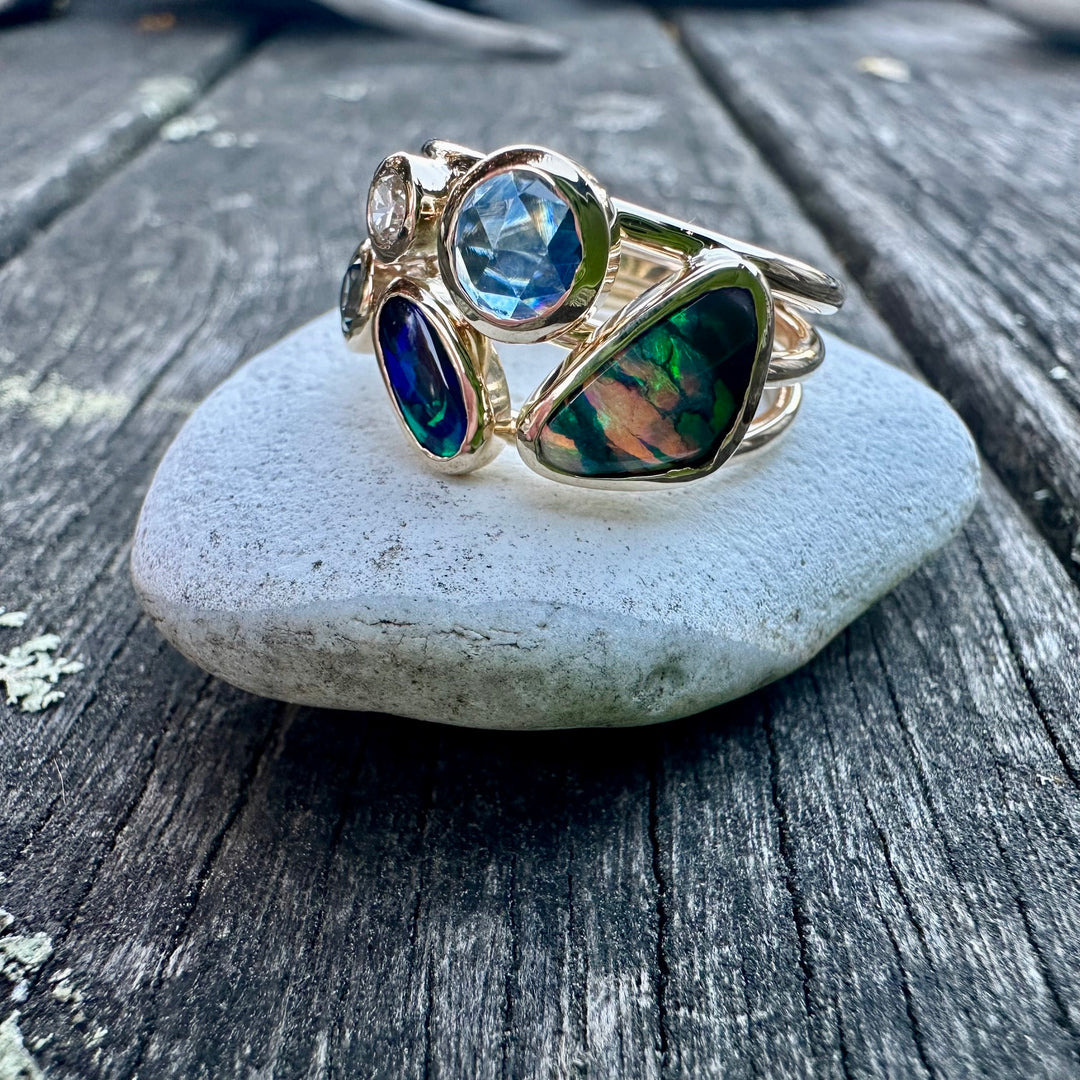 Opal,sapphire &amp; diamond sky full of Stars