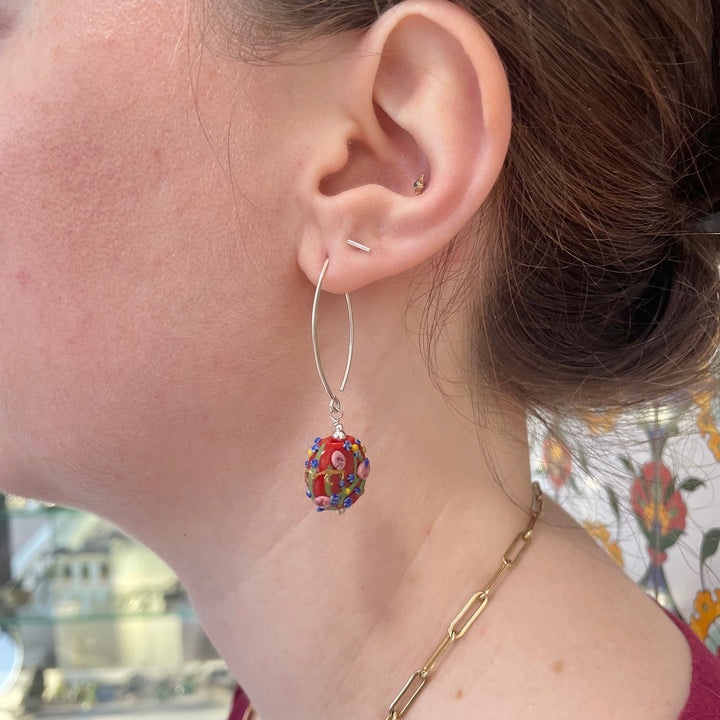 Antique venetian glass earrings