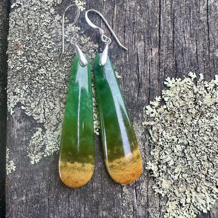 Marsden flower greenstone matched earrings