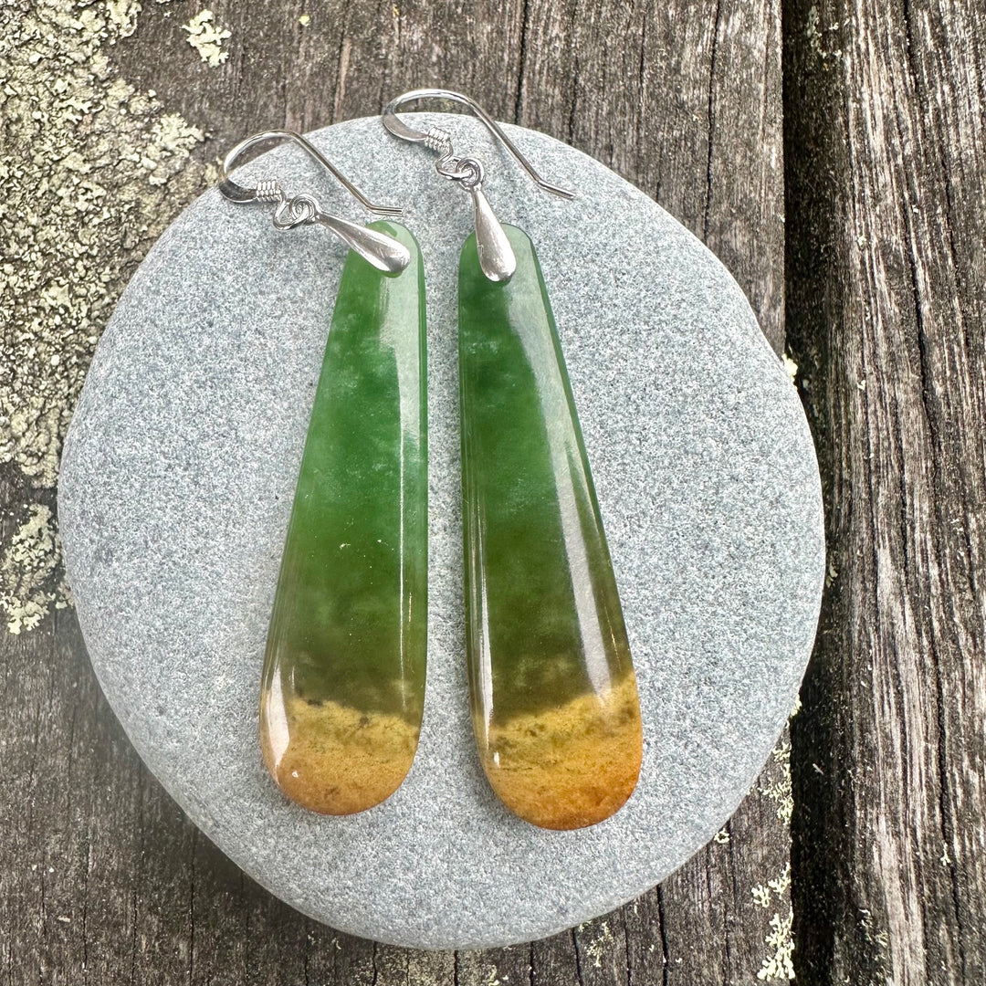 Marsden flower greenstone matched earrings