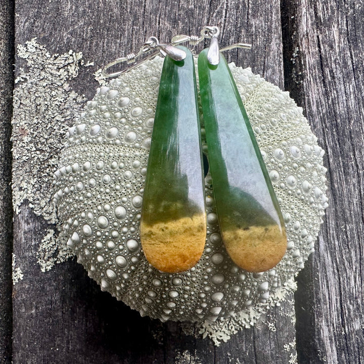 Marsden flower greenstone matched earrings