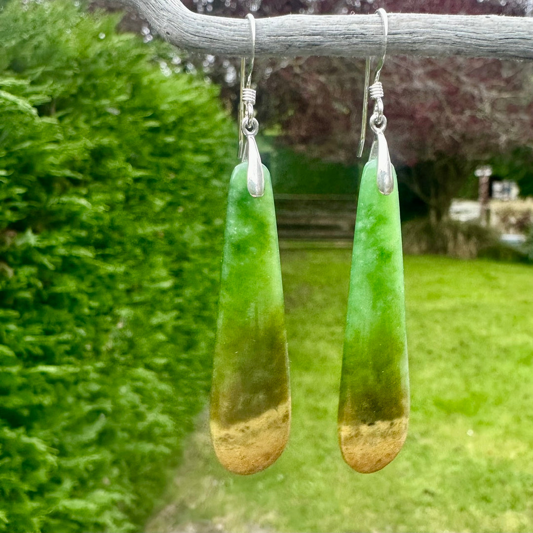 Marsden flower greenstone matched earrings