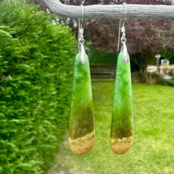 Marsden flower greenstone matched earrings