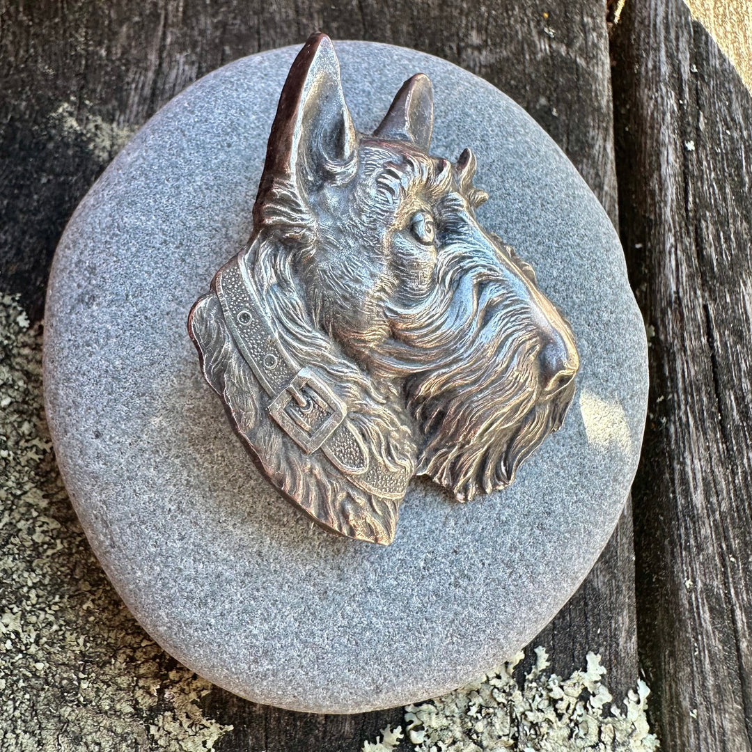 Vintage Scottie brooch in sterling silver