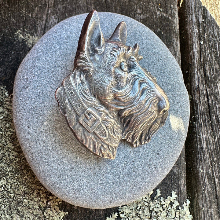 Vintage Scottie brooch in sterling silver