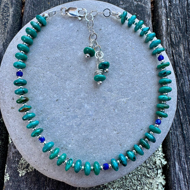 Turquoise rondel bracelet