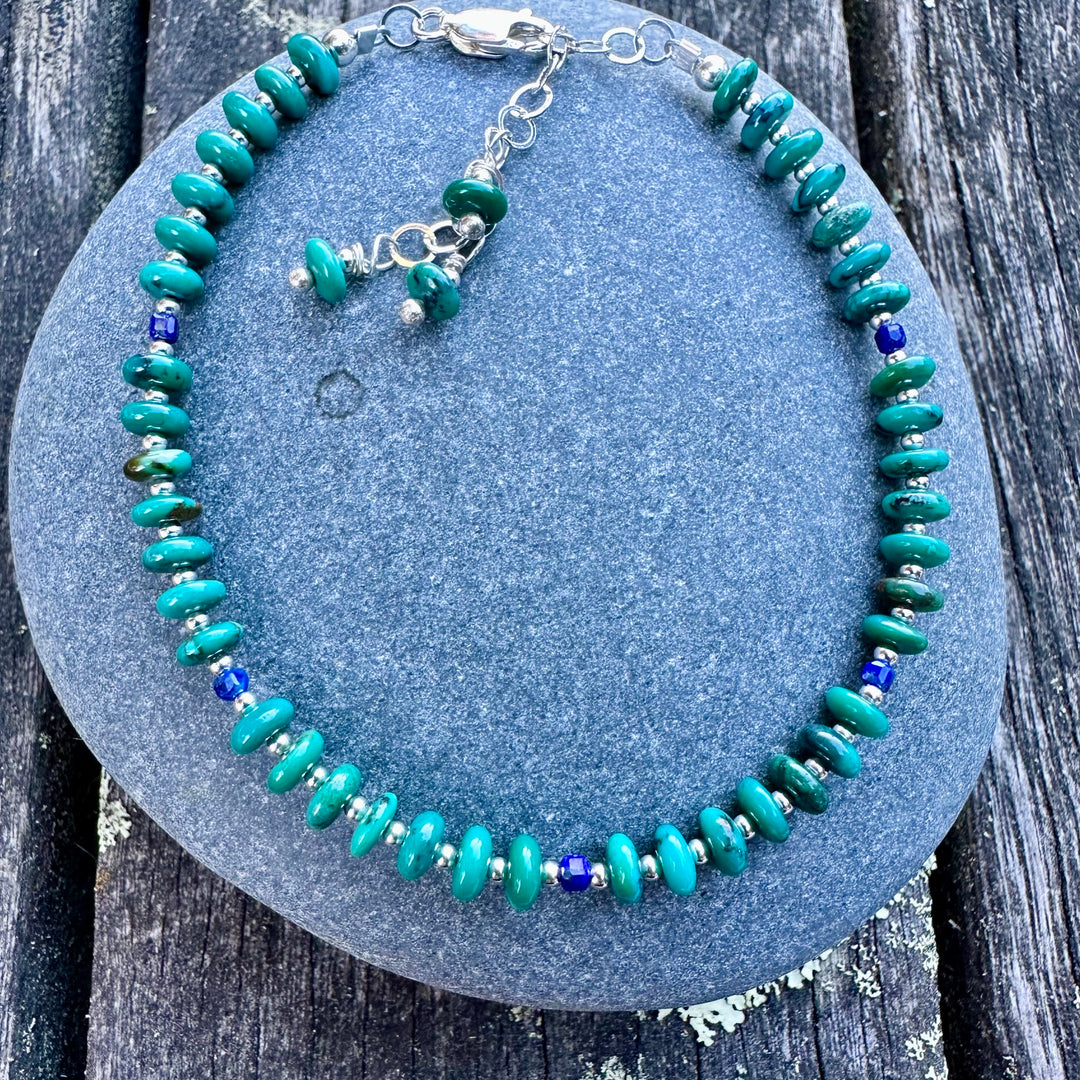 Turquoise rondel bracelet