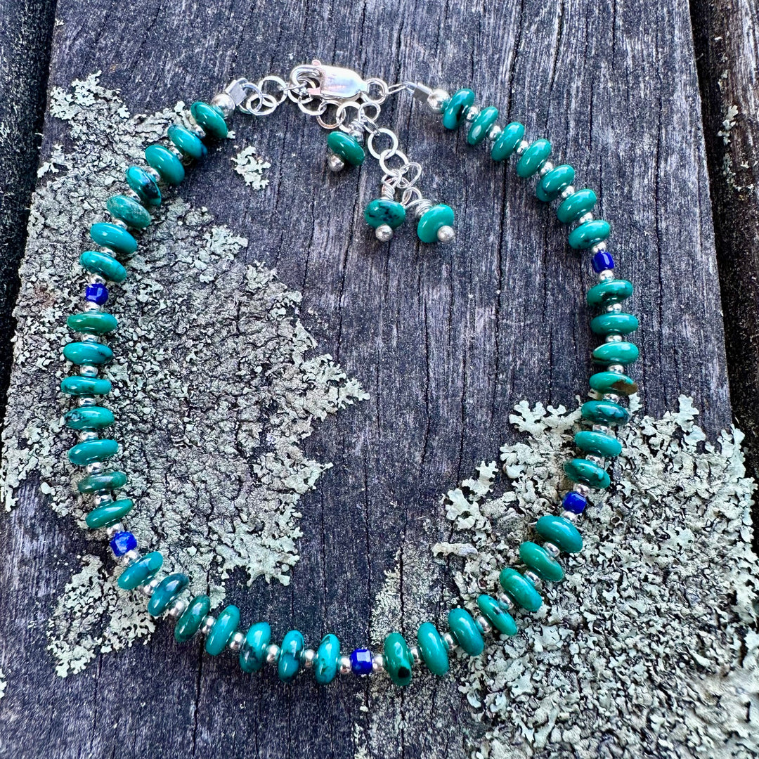 Turquoise rondel bracelet