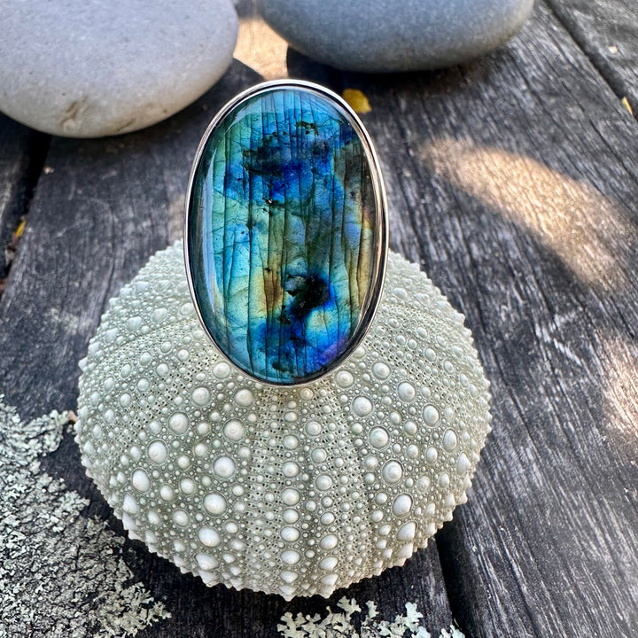 huge labradorite ring