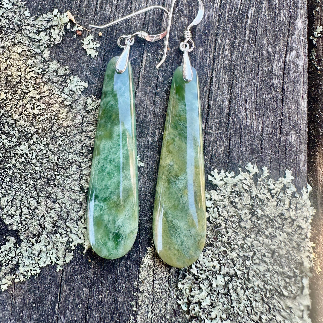 Small marsden flower greenstone earrings