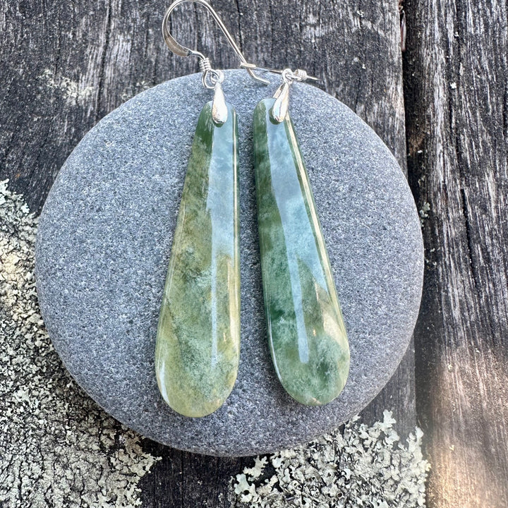 Small marsden flower greenstone earrings