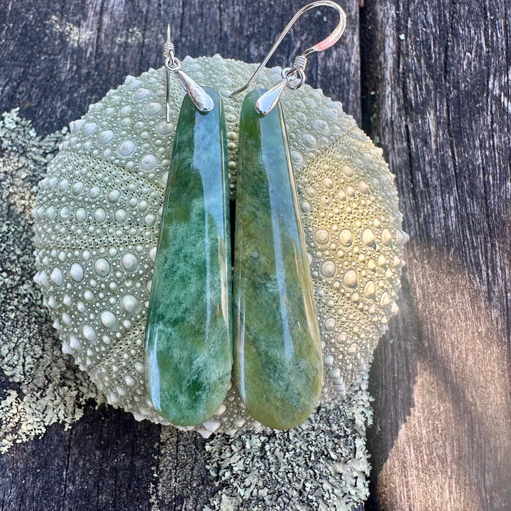 Small marsden flower greenstone earrings