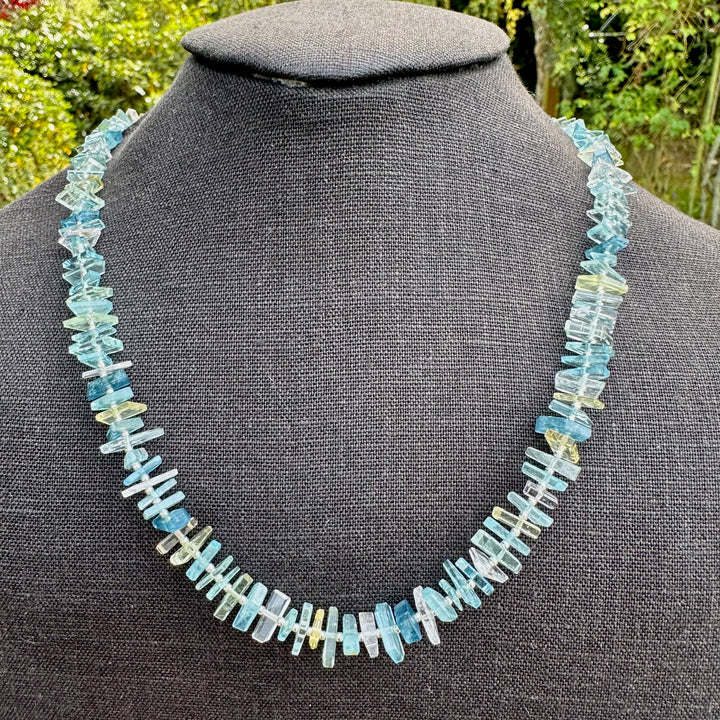aquamarine and mixed beryl necklace