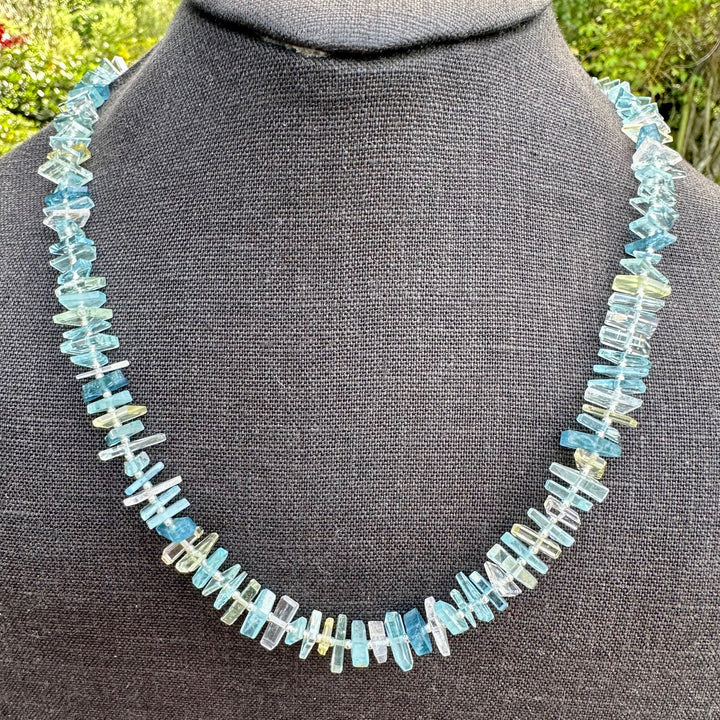 aquamarine and mixed beryl necklace
