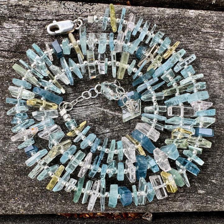 aquamarine and mixed beryl necklace