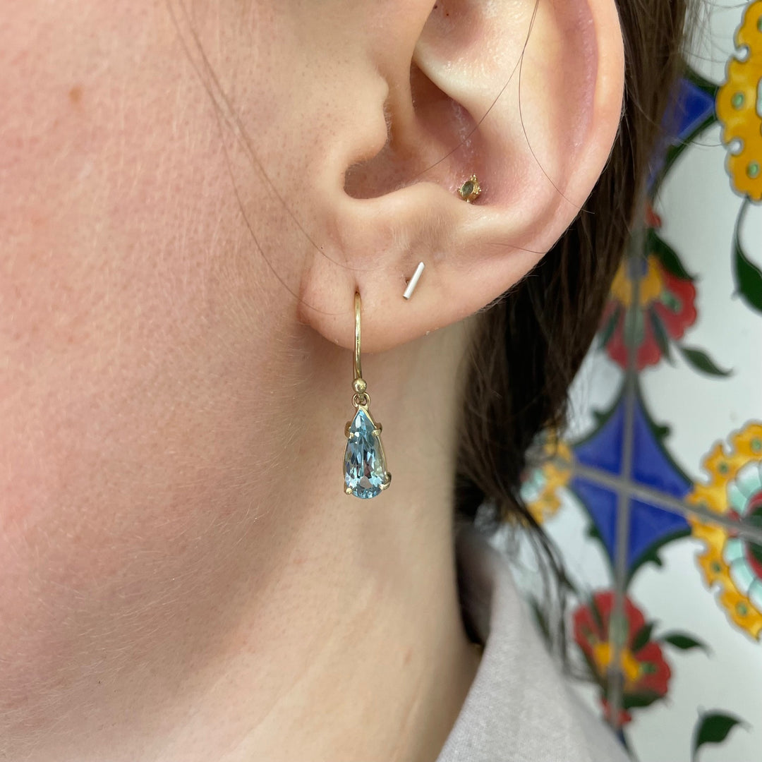 Small Aquamarine earrings