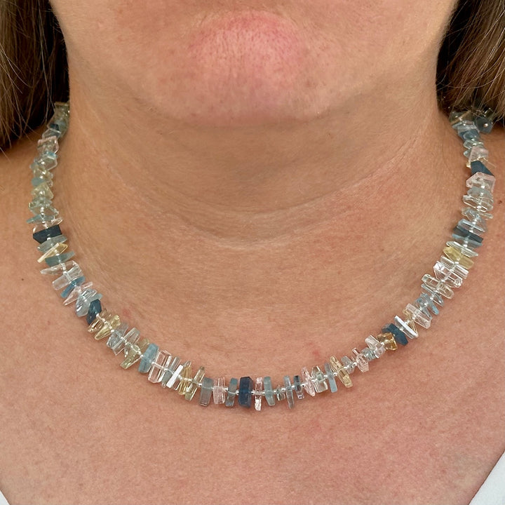 aquamarine and mixed beryl necklace