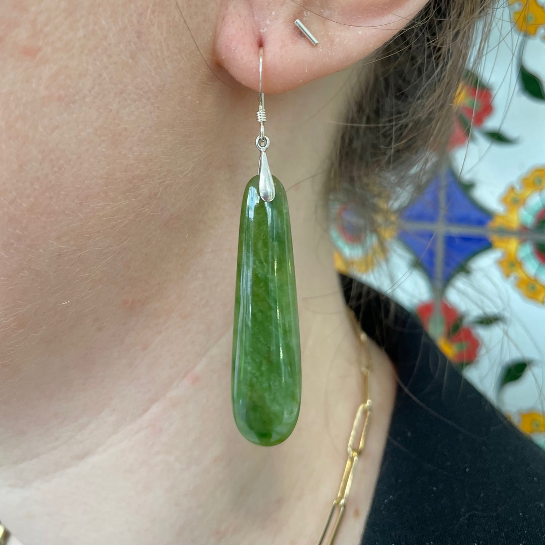 Marsden flower greenstone earrings