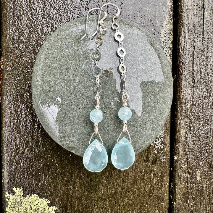 aquamarine drop earrings