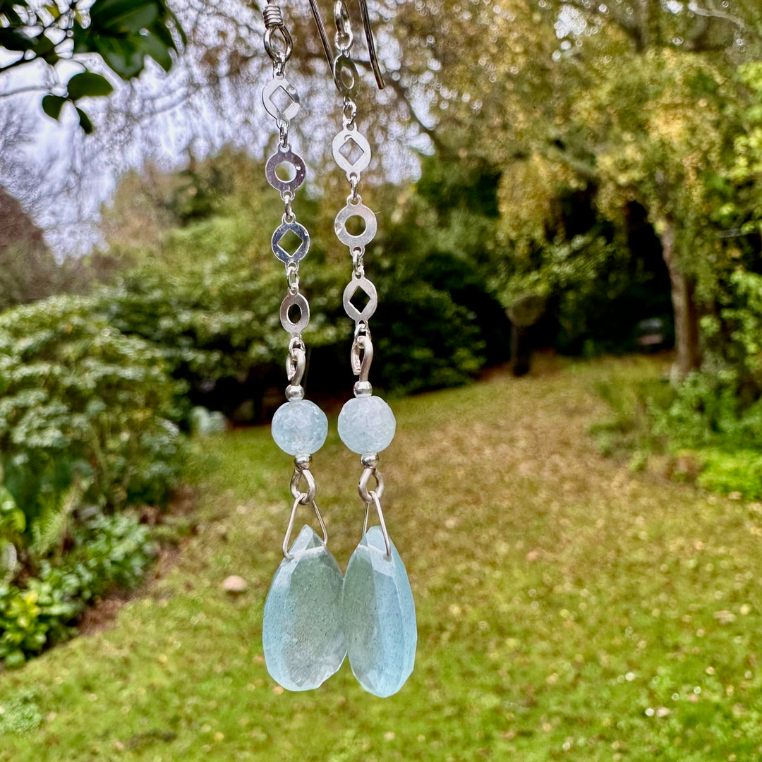 aquamarine drop earrings