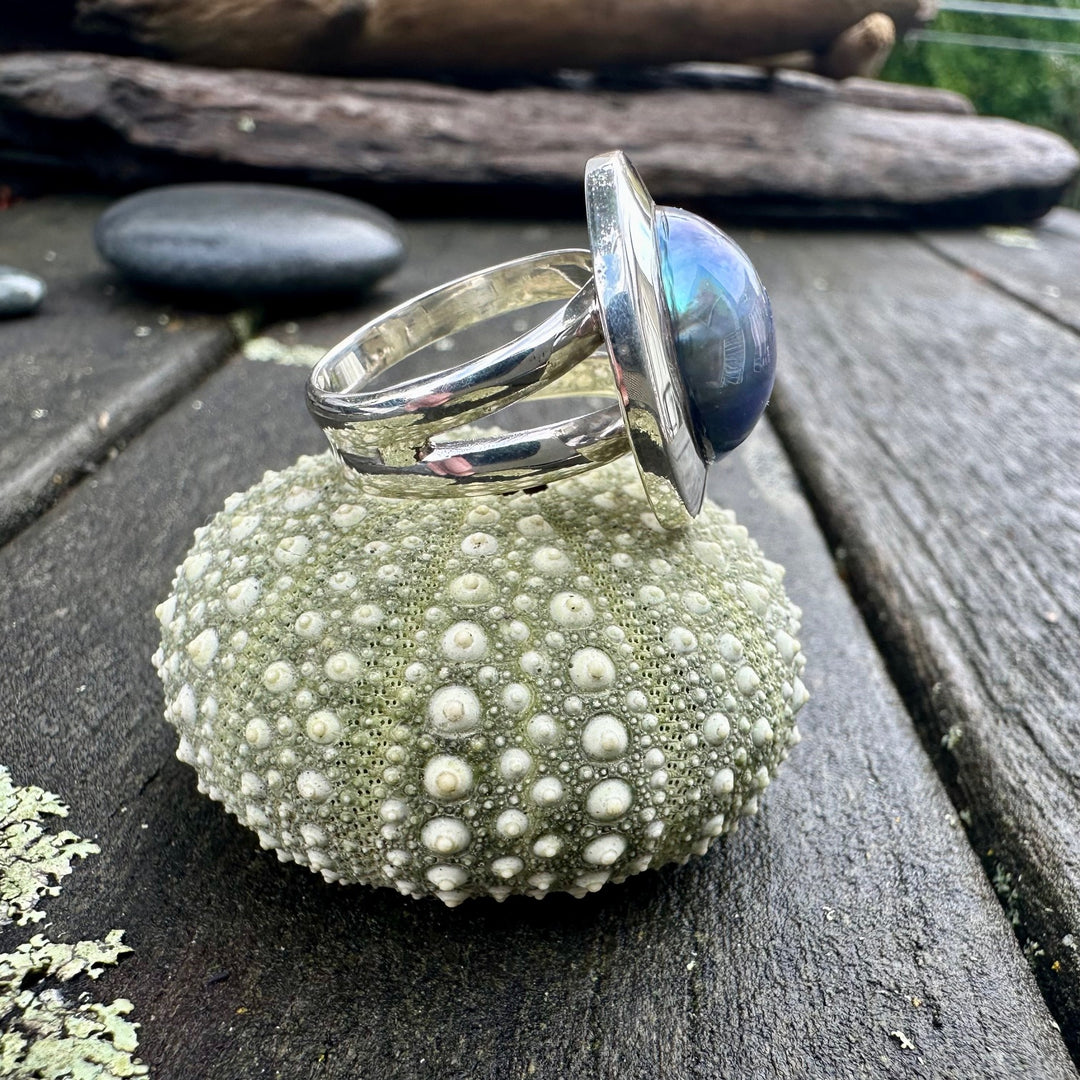 peacock mabe pearl ring