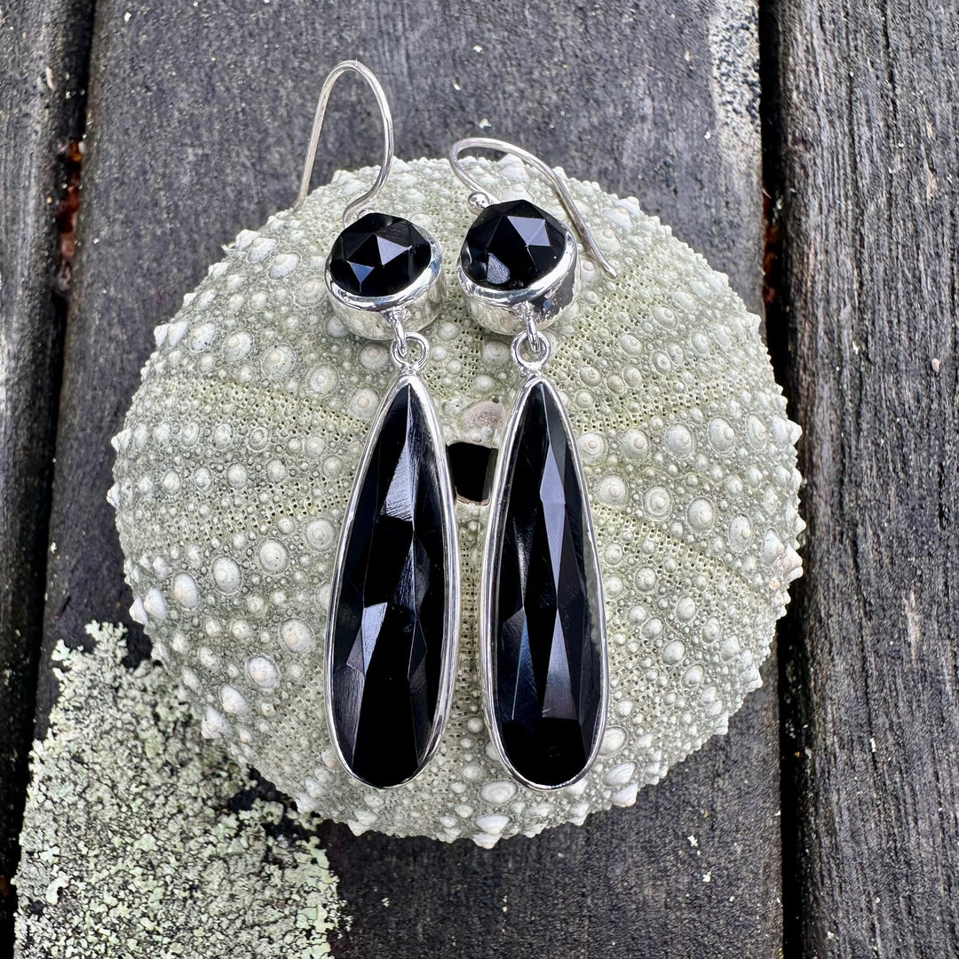 Black onyx earrings