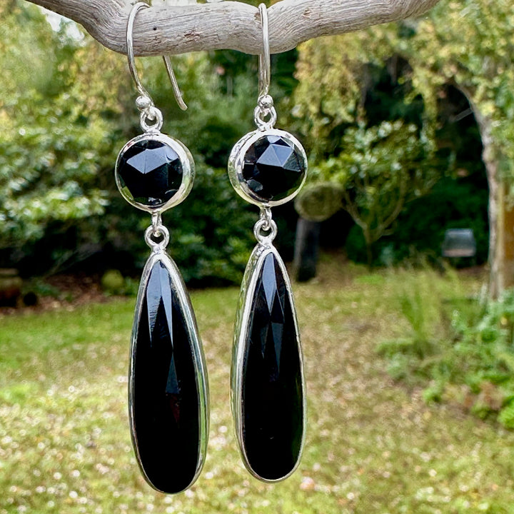 Black onyx earrings