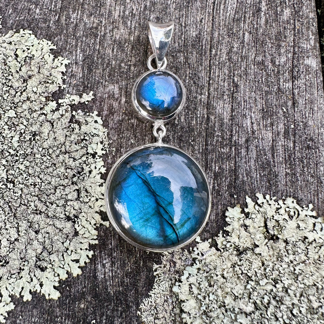 2 Tier labradorite pendant