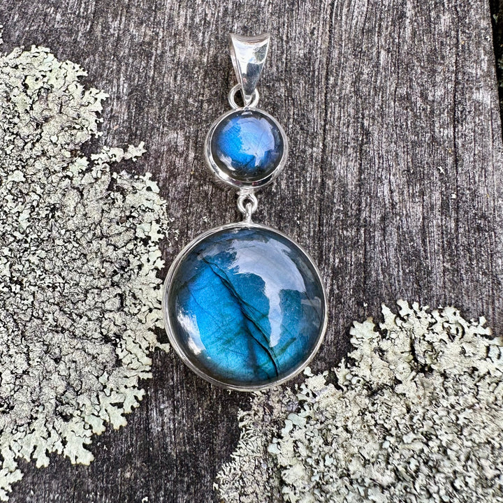 2 Tier labradorite pendant
