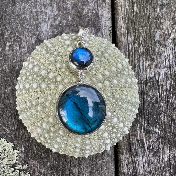 2 Tier labradorite pendant