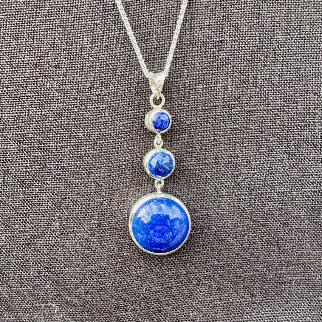 3 tier lapis lazuli pendant