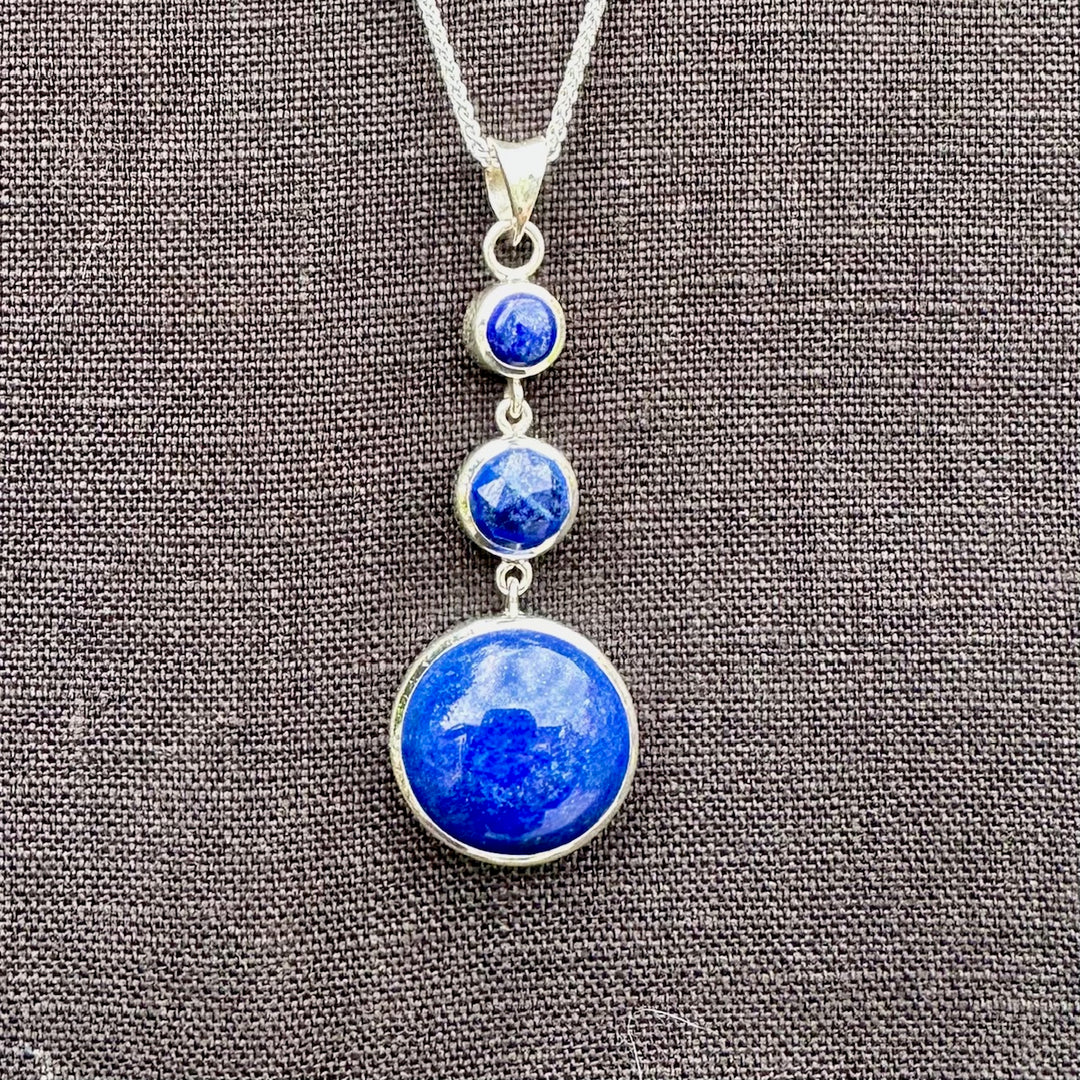 3 tier lapis lazuli pendant