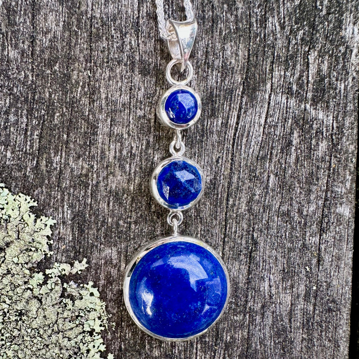 3 tier lapis lazuli pendant