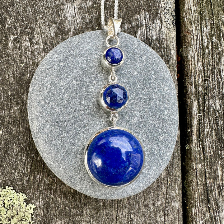 3 tier lapis lazuli pendant