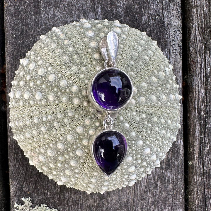 Two tier amethyst pendant