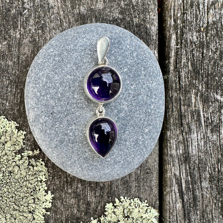 Two tier amethyst pendant