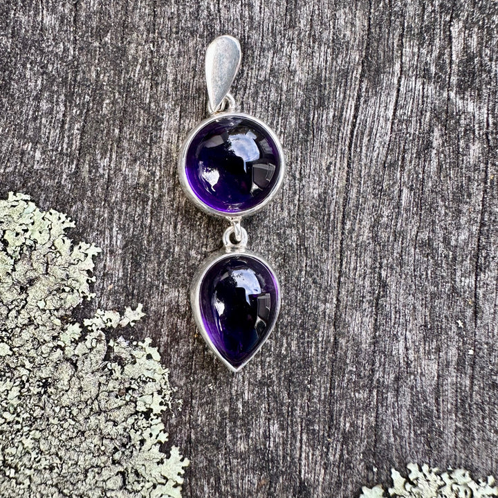 Two tier amethyst pendant