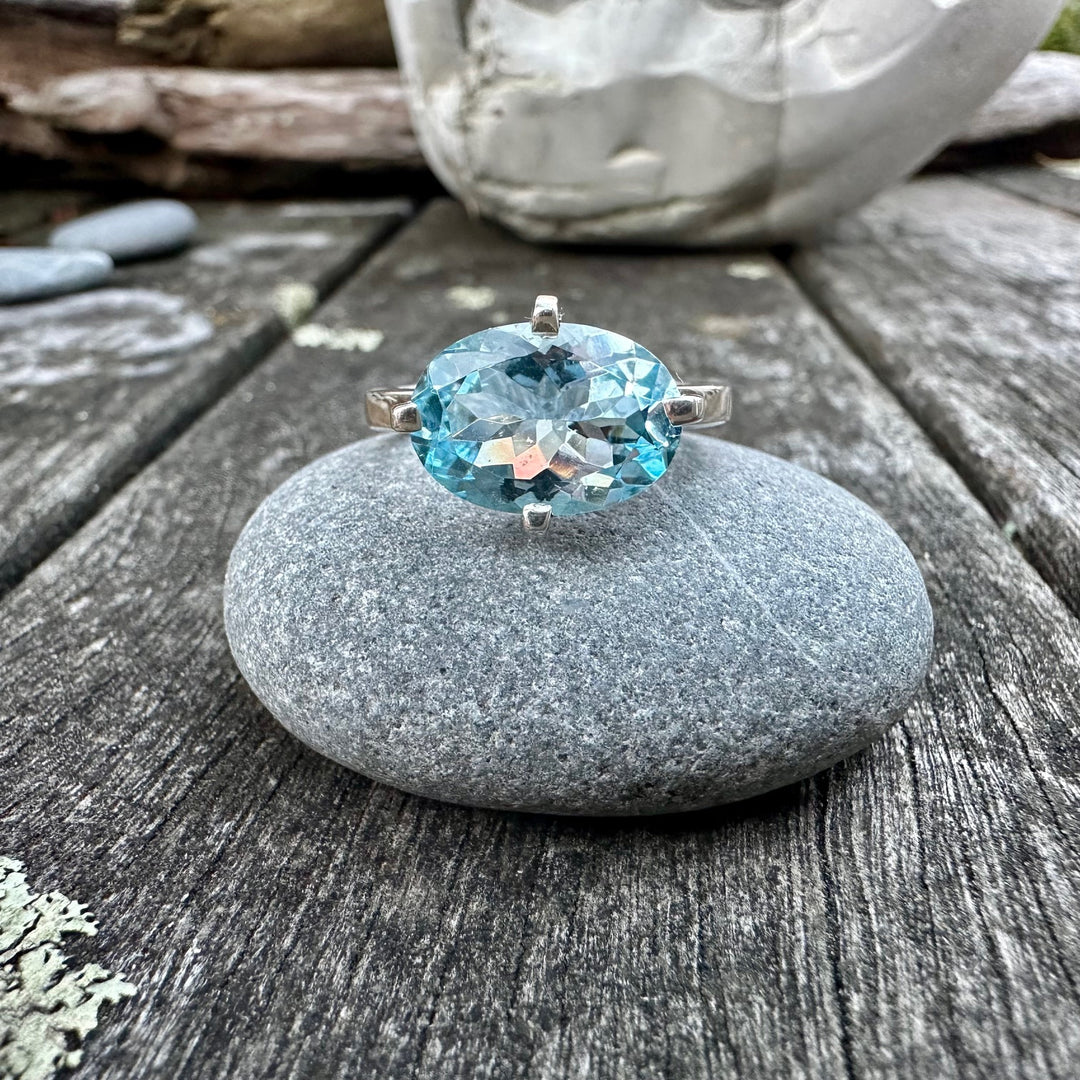 sky blue topaz ring
