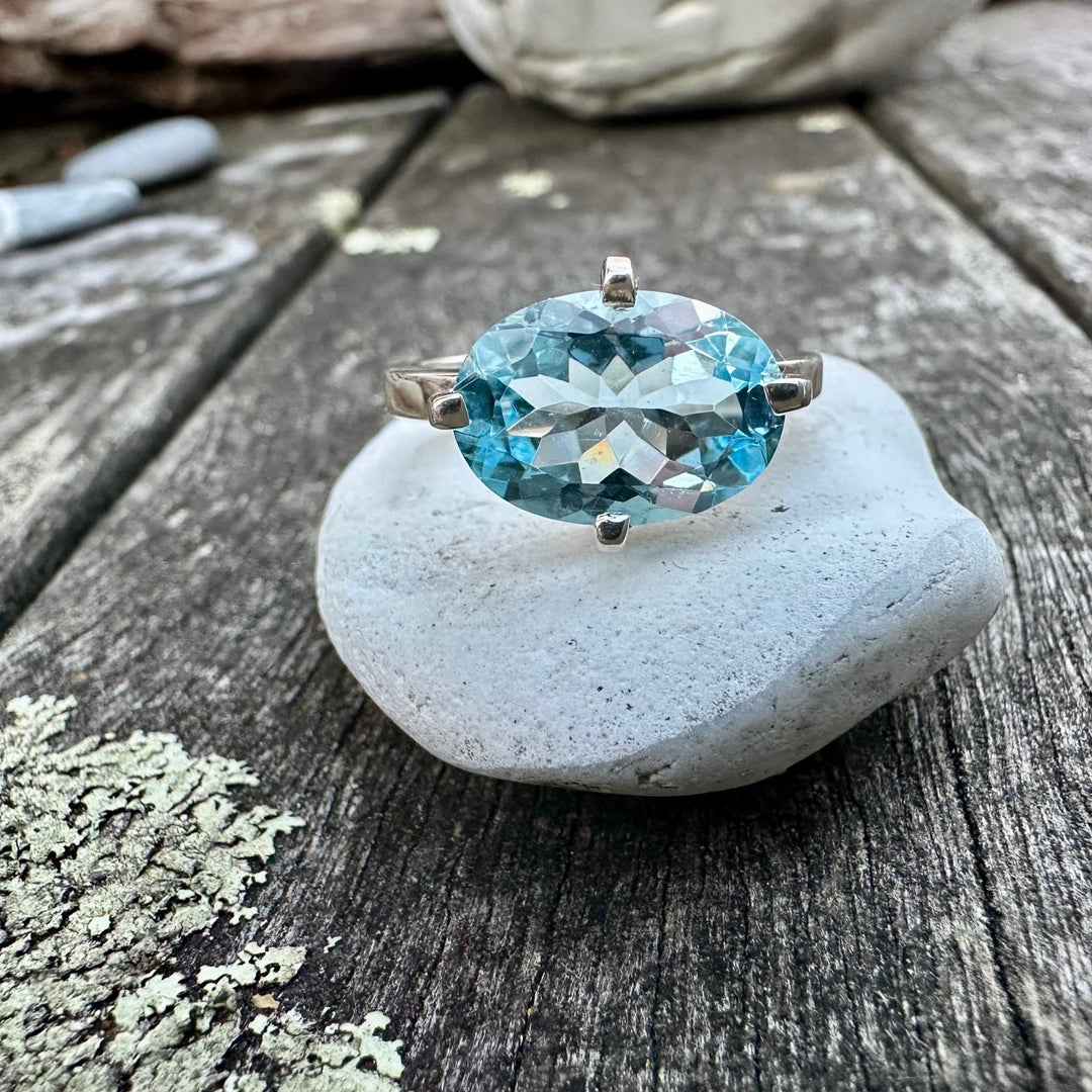 sky blue topaz ring