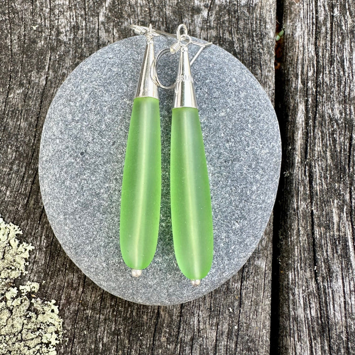 pale green sea glass drops