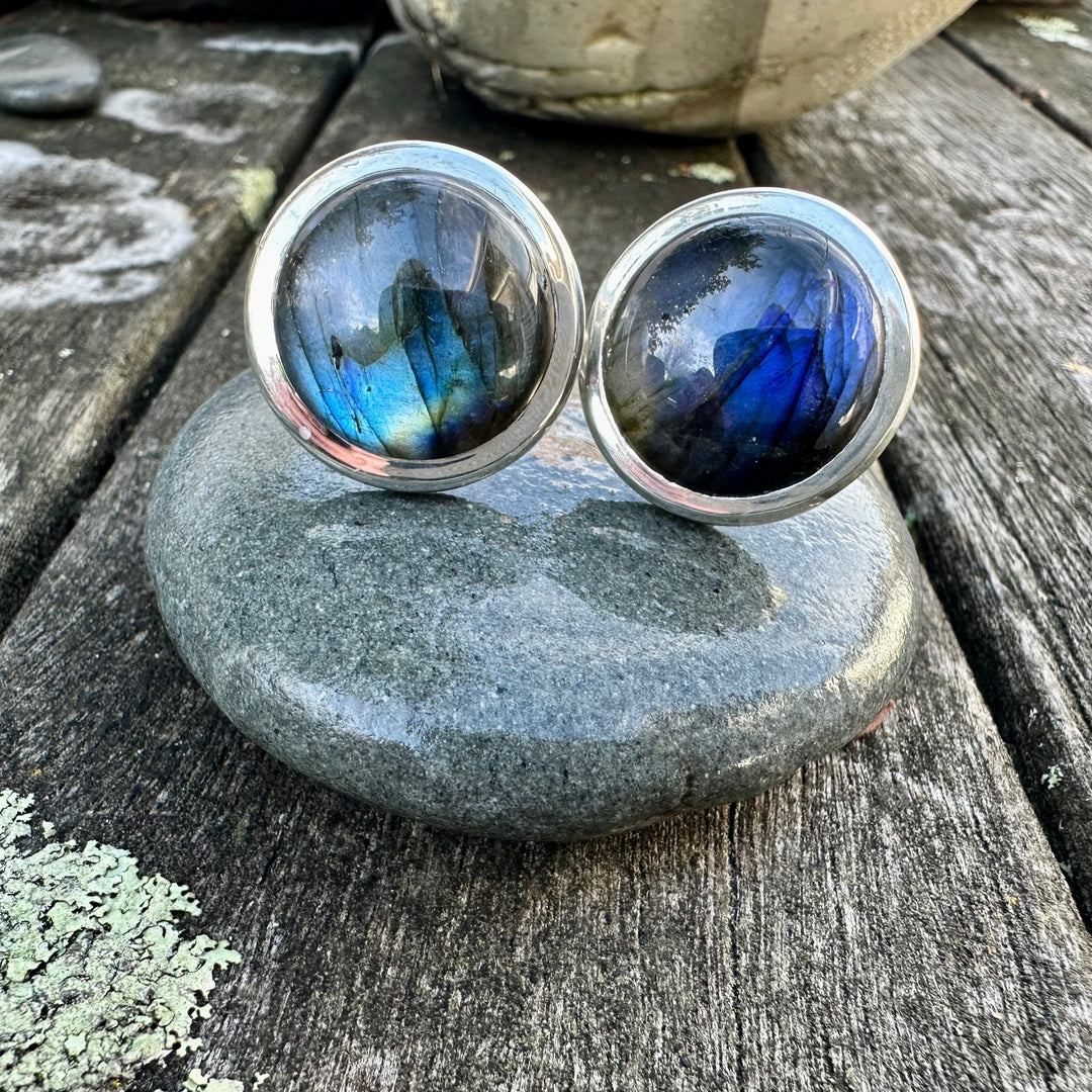 labradorite cufflinks