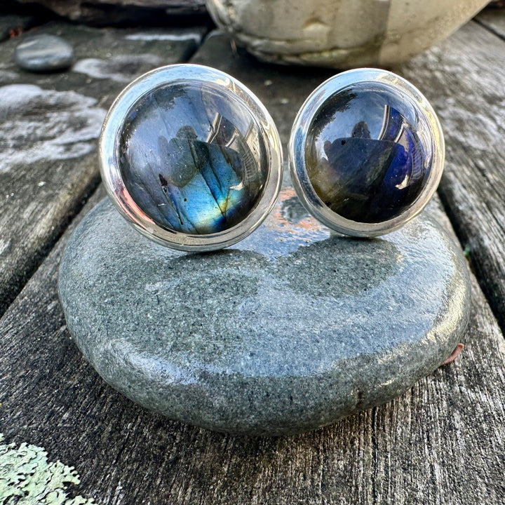 labradorite cufflinks