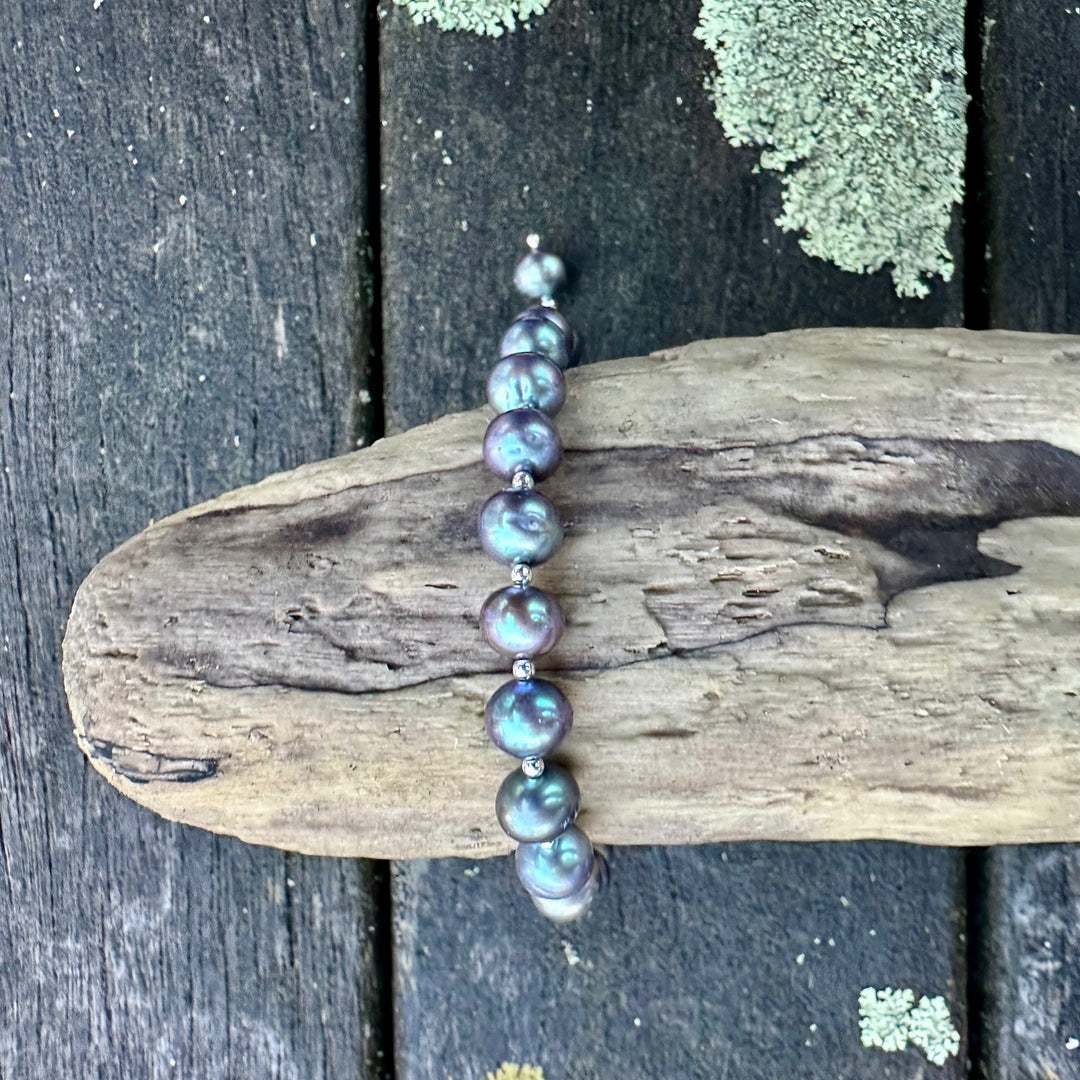 peacock freshwater pearl bracelet