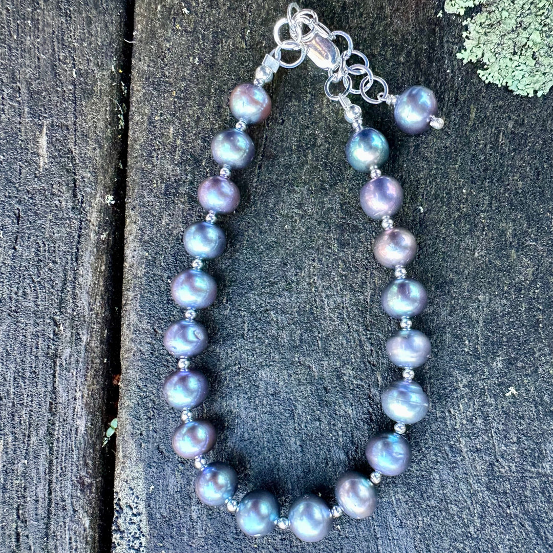peacock freshwater pearl bracelet