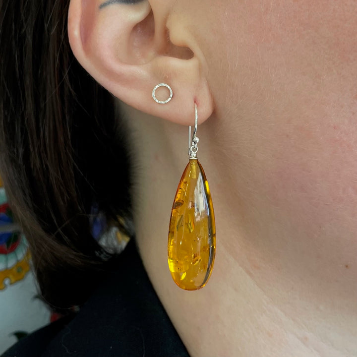 Baltic amber drop earrings