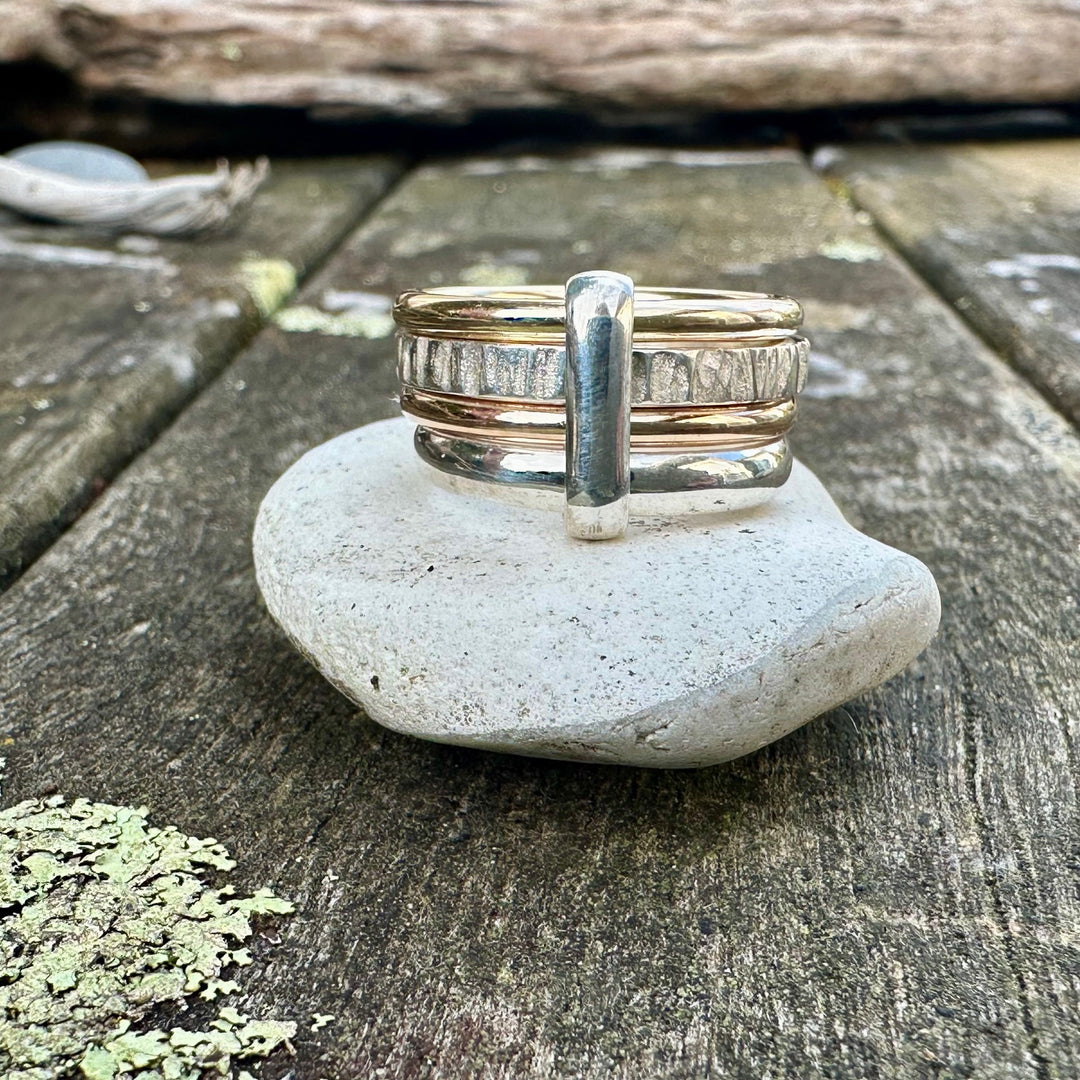 9ct Gold & Sterling Silver Unity Ring