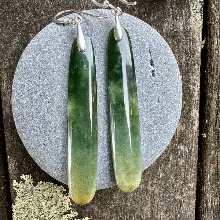 Long marsden flower earrings