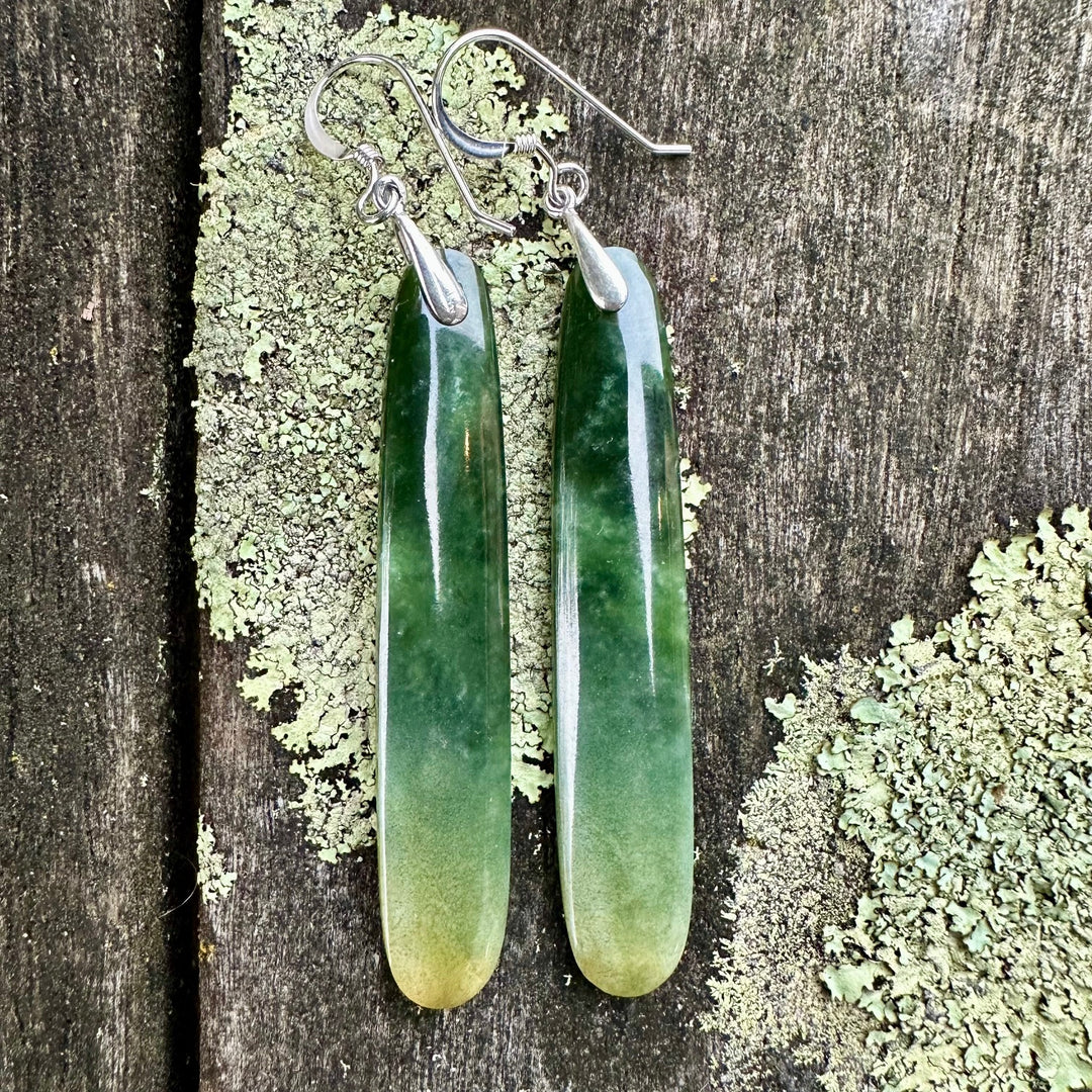 Long marsden flower earrings