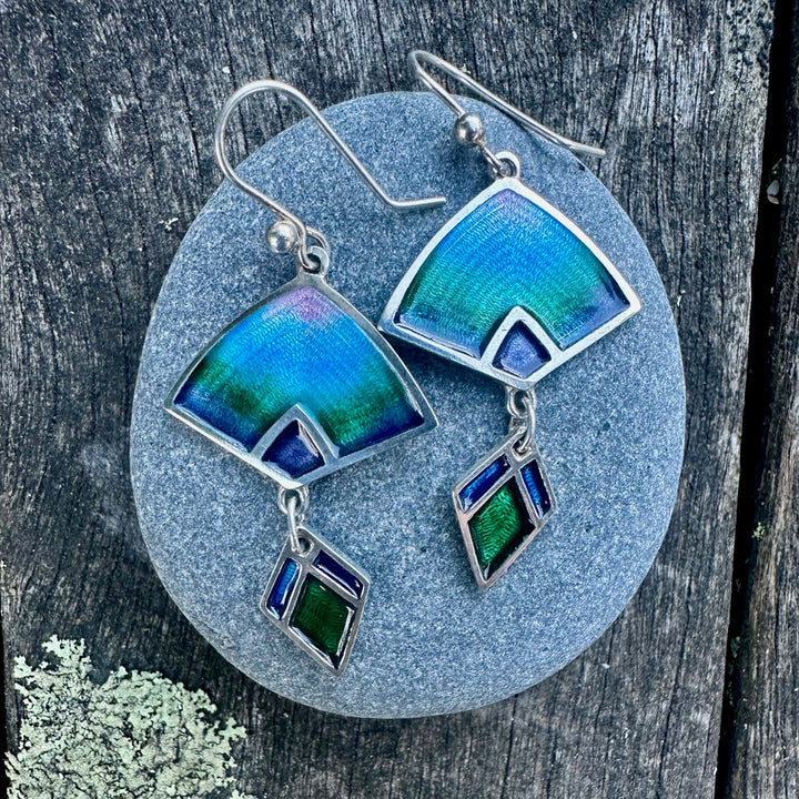 Vintage Pat Cheney enamel earrings